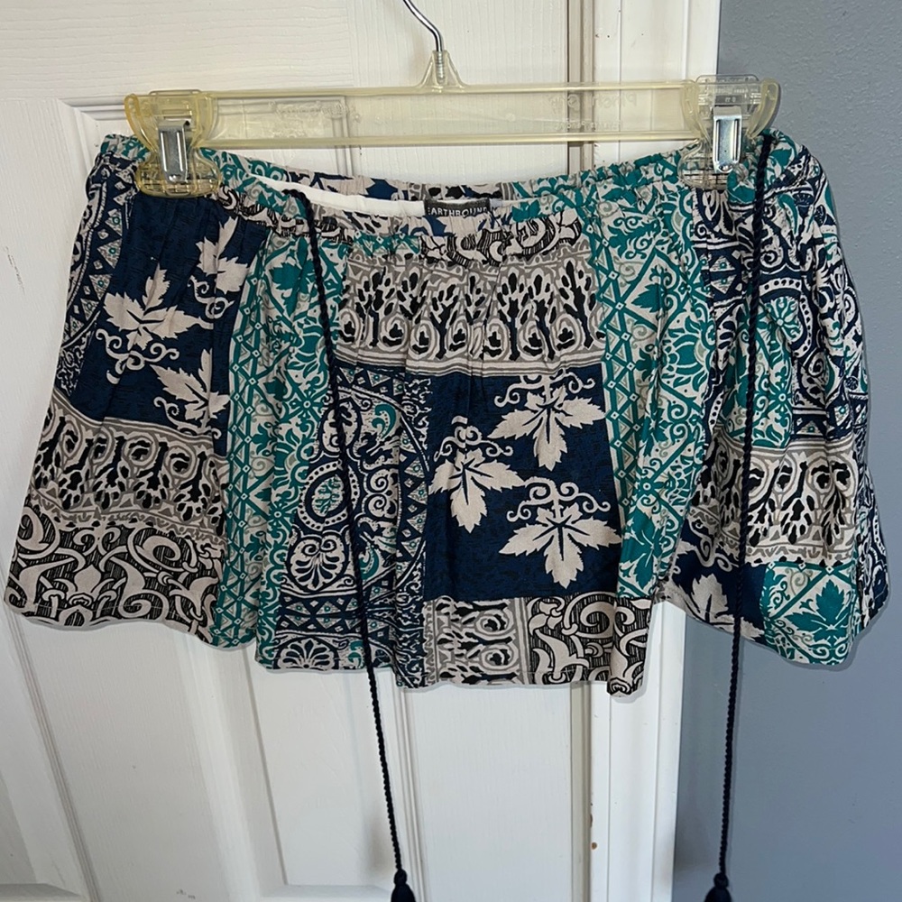 Strapless crop top from earth bound.
